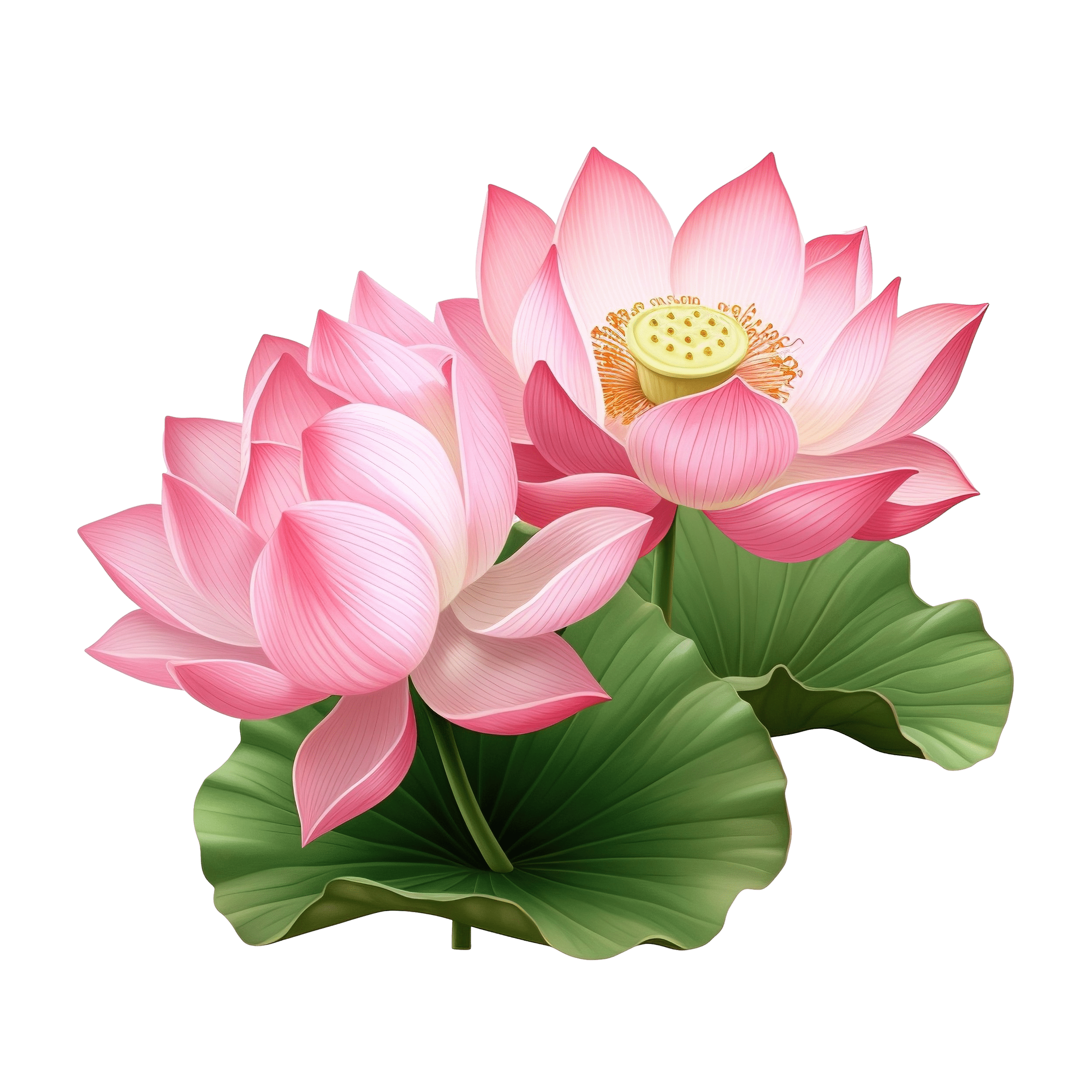 Pink lotus flowers